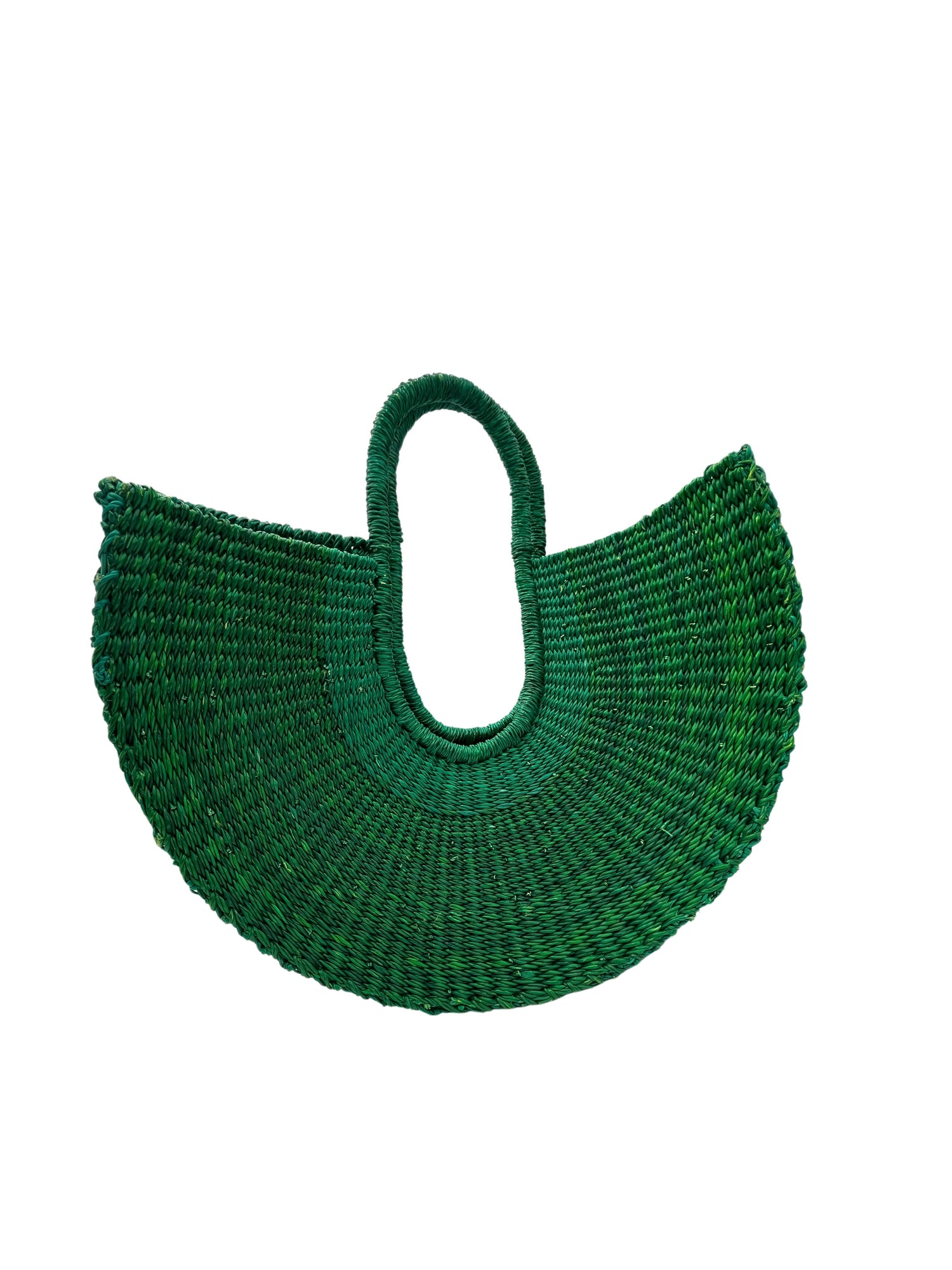 Green Curved Basket Tote