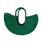 Green Curved Basket Tote