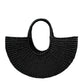 Black Curved Basket Tote