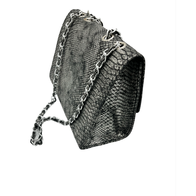 Reptile Print Vegan Leather Bag