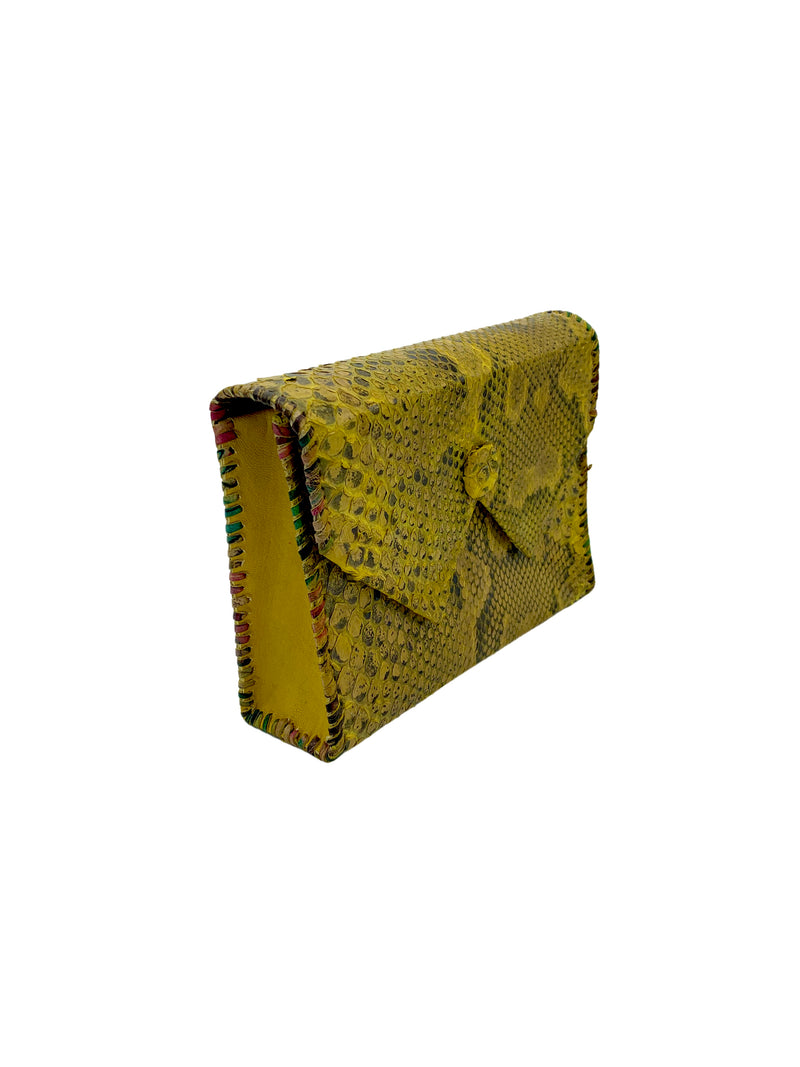 Mini Snake Wallet/Clutch Yellow